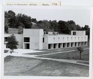 The UMBC Library in 1974 University Archives. Special Collections, University of Maryland, Baltimore County